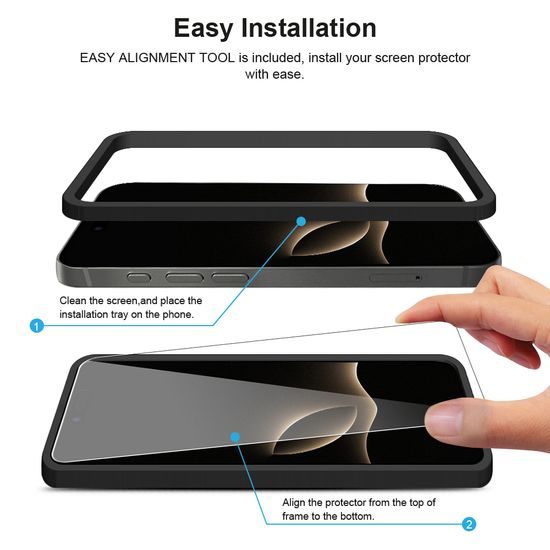 JP Long Pack Σκληρυμένων Γυαλιών, 3 γυαλιά για τηλέφωνο με εφαρμοστή, iPhone Air