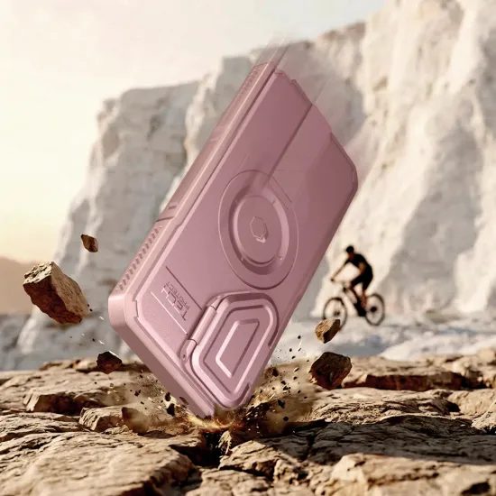 Tech-Protect Kevlar MagSafe Schutzhülle für Samsung Galaxy S26 Ultra - Hybride Hülle mit Ständer - Rosa
