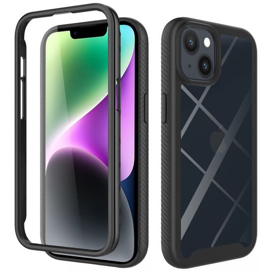 Techsuit Defense360 Pro + Zaščitna folija, iPhone 14, črna