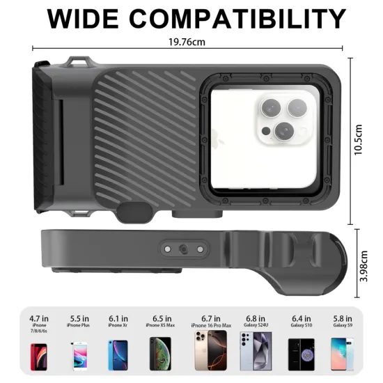 Tech-Protect IPX8 Pro Καθολική Αδιάβροχη Θήκη Κατάδυσης, Γκρι-Μαύρη