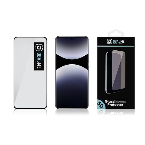 Xiaomi Redmi Note 14 Pro 4G / 5G / Poco X7 5G kaitseklaas – OBAL:ME 5D karastatud klaas – must