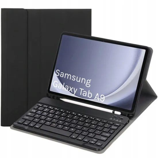 Θήκη με Bluetooth πληκτρολόγιο για Samsung Galaxy Tab A9, μαύρη