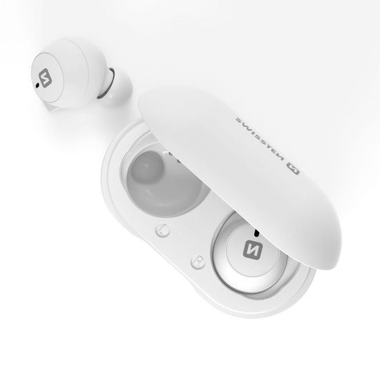 Swissten Bluetooth TWS fejhallgató Stonebuds, fehér