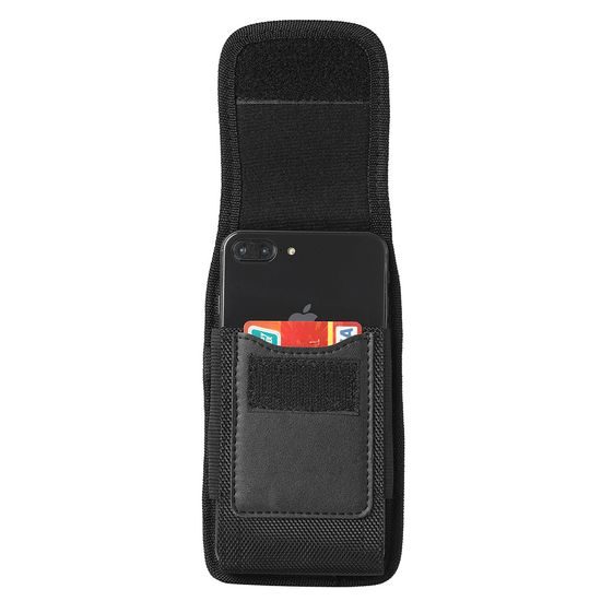 Techsuit Geantă pentru telefon în aer liber cu clip de centură, XL, 16,5 x 9 x 2,5 cm, 6,5", negru (TWB1)