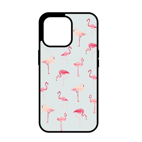 Momanio maska, iPhone 14 Pro Max, flamingosi