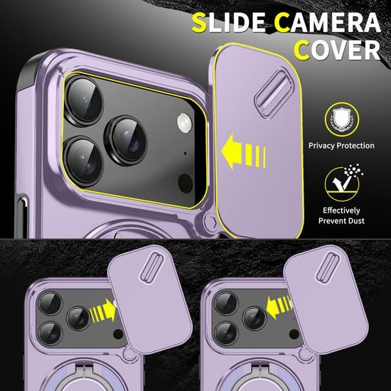 Camslide Stand etui, iPhone 18 Pro, vijolična