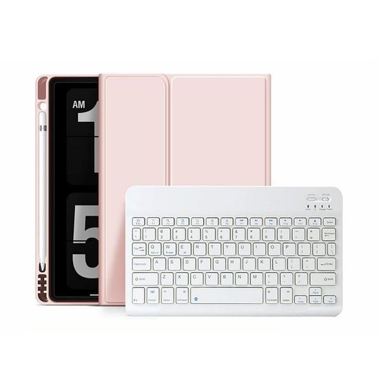 Pouzdro Tech-Protect SC Pen + klávesnice, Apple iPad 10,2" (2019/2020/2021), růžové