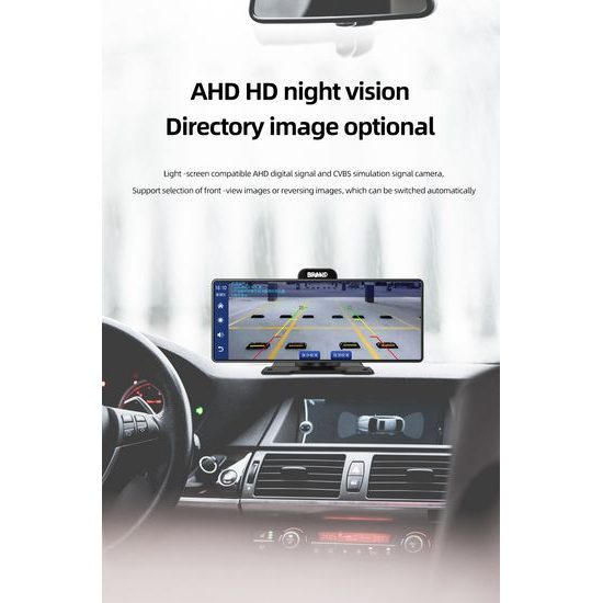 10,26" CarPlay zaslon za auto s bežičnim Apple CarPlay i Android Auto s 4K kamerom i stražnjom Full HD kamerom