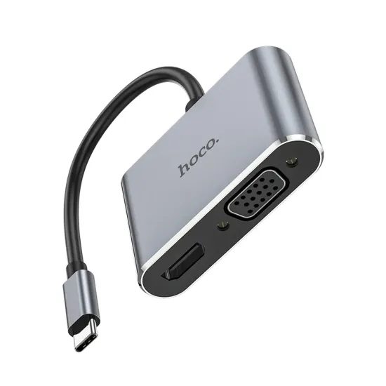 Hoco HB29 HUB adapter USB-C na HDTV + VGA
