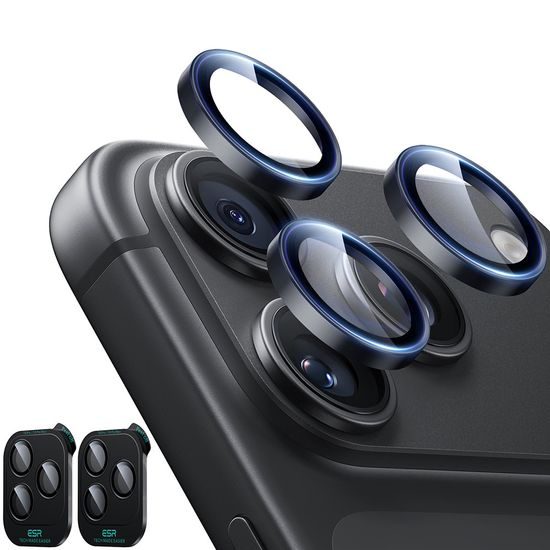 iPhone 18 Pro / 18 Pro Max kameras aizsargstikls – ESR Armorite komplekts 2 gab. – melns