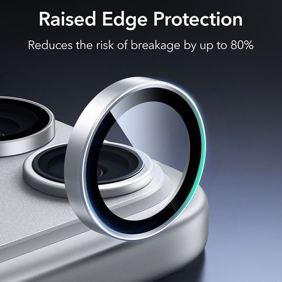 iPhone 18 Pro / 18 Pro Max kaamera kaitseklaas – ESR Armorite karastatud klaas – hõbedane