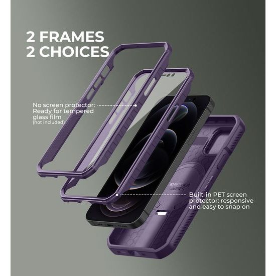 Dexnor MagSafe 360 Kickstand Προστατευτική Θήκη iPhone 12 / 12 Pro, Μωβ