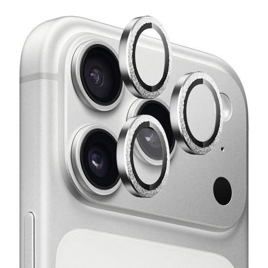Blueo Original Metal Frame προστατευτικό τζαμάκι για φακό κάμερας, iPhone 17 Pro / 17 Pro Max, ασημί διαμάντι