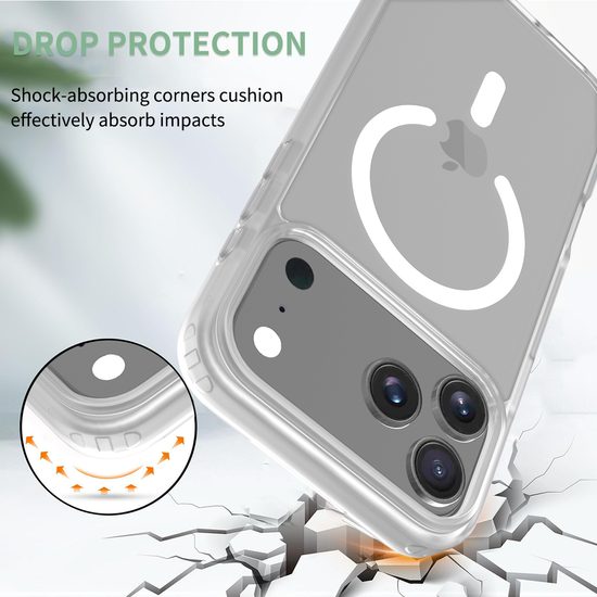 JP MagFit Colour MagSafe θήκη με μαγνήτη N52, iPhone 17 Pro Max, λευκή