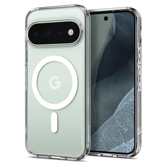 Google Pixel 11 Pro ümbris – Spigen Ultra Hybrid Mag MagSafe'iga – valge