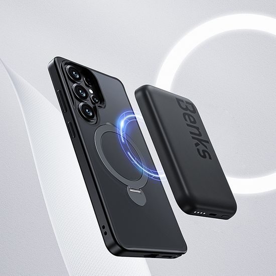 Benks Magnetic Mist obal se stojánkem, Samsung Galaxy S26 Ultra, černý