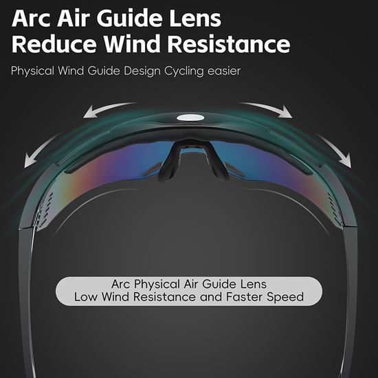 West Biking HD Sportbrille für Radfahren mit UV400-Schutz - Schwarz/Grau