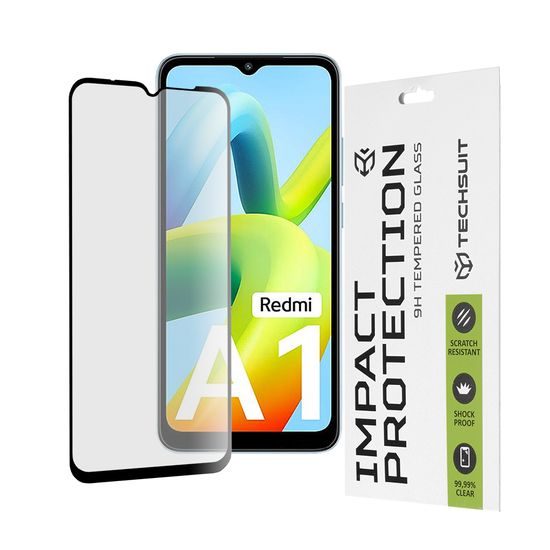 Techsuit 111D Tvrzené sklo, Xiaomi Redmi A1 / A1+ / A2 / A2+, černé