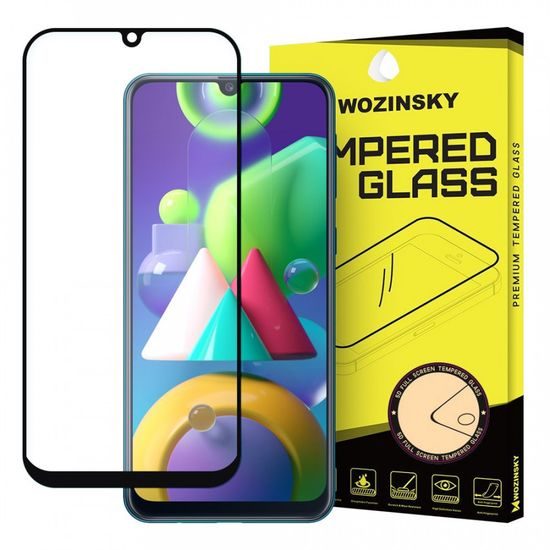 5D Tvrzené sklo pro Samsung Galaxy M21, černé