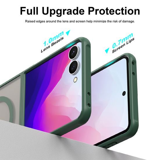 Techsuit HaloFrost II MagSafe Schutzhülle für Samsung Galaxy Z Flip8 - Magnetische Handyhülle mit Stoßschutz - Grün