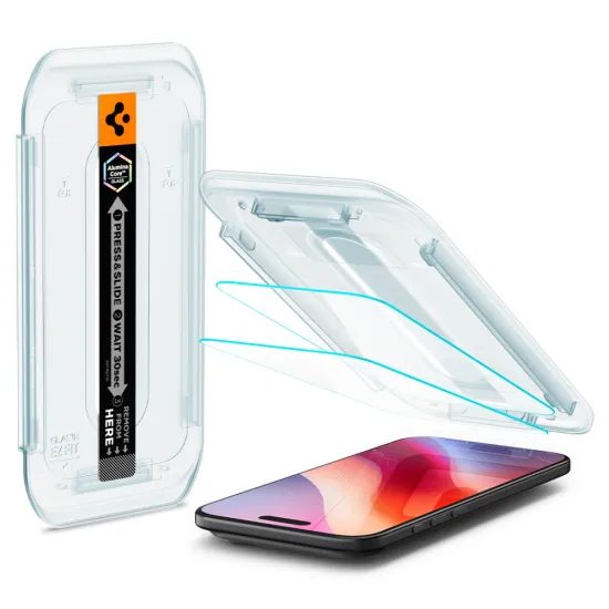 Spigen Glass.TR EZFit με εφαρμοστή, 2 τεμάχια, Σκληρυμένο γυαλί, iPhone Air