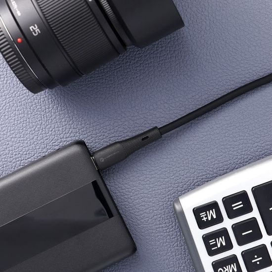 Cablu Forcell F-Energy USB A - USB-C, QC4.0, 3A, 66W, 1 m, negru