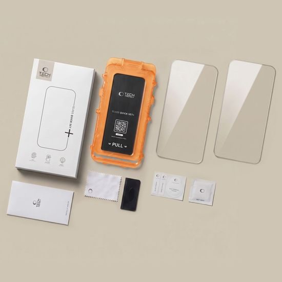 Samsung Galaxy S26 FE kaitseklaas – Tech-Protect Quick Set+ paigaldusraamiga karastatud klaas 2 tk – läbipaistev
