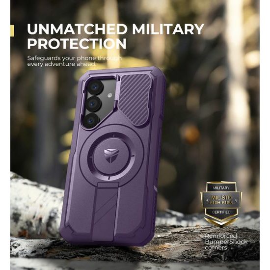 Dexnor MagSafe 360 Kickstand Προστατευτική Θήκη Samsung Galaxy S25, Μωβ