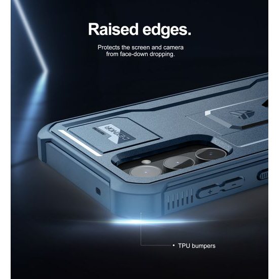 Dexnor 360 Kickstand obal Samsung Galaxy S23 FE, modrý