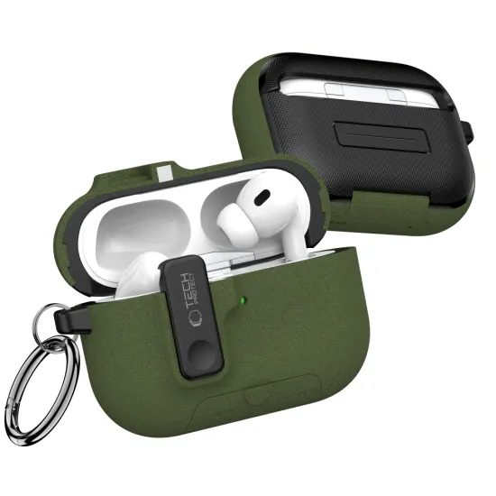 Θήκη Tech-Protect Slim Hook, Apple AirPods Pro 3, πράσινη