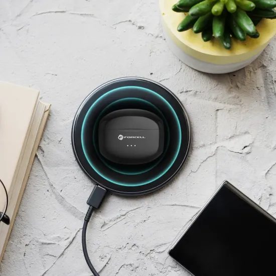 Forcell F-AUDIO vezeték nélküli Bluetooth sztereó fejhallgató TWS, Clear Sound, fekete