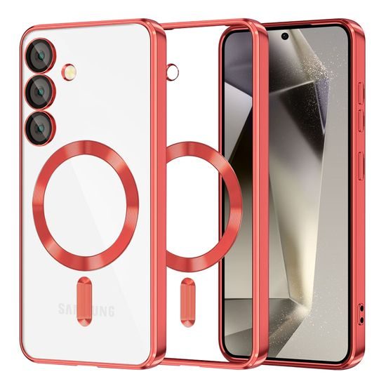 Techsuit Luxury Crystal MagSafe, Samsung Galaxy S25, κόκκινο