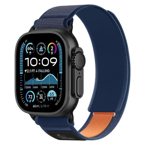 Tech-Protect Nylon Elite Apple Watch 8 / 9 / 10 / 11 / 12 / SE / Ultra (44 / 45 / 46 / 49) mm, modro-oranžový