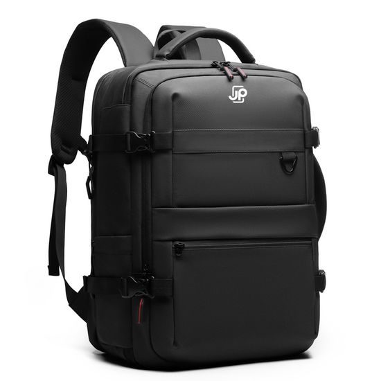 JP Rucksack B15 für Alltag und Freizeit - 48x33x20~25 cm - Schwarz