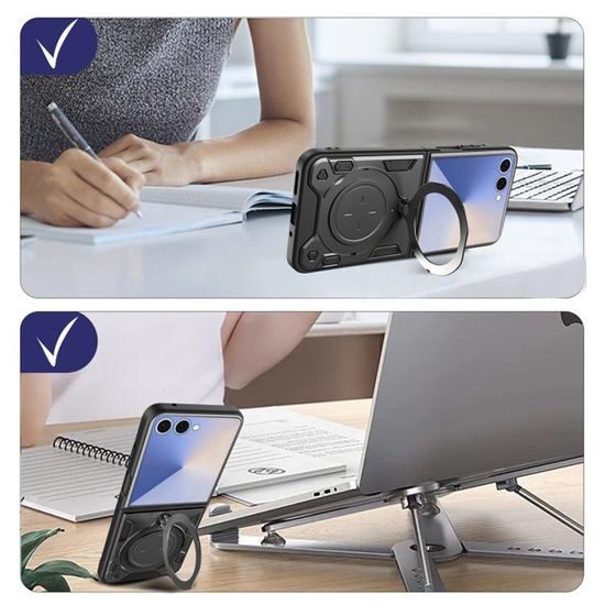 Samsung Galaxy Z Flip 8 ümbris – Techsuit CamGuard Pro – must