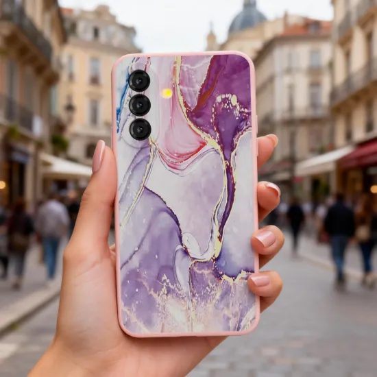 Tech-Protect Icon Schutzhülle für Samsung Galaxy A27 5G - Silikon Case mit Mikrofaser - Marble