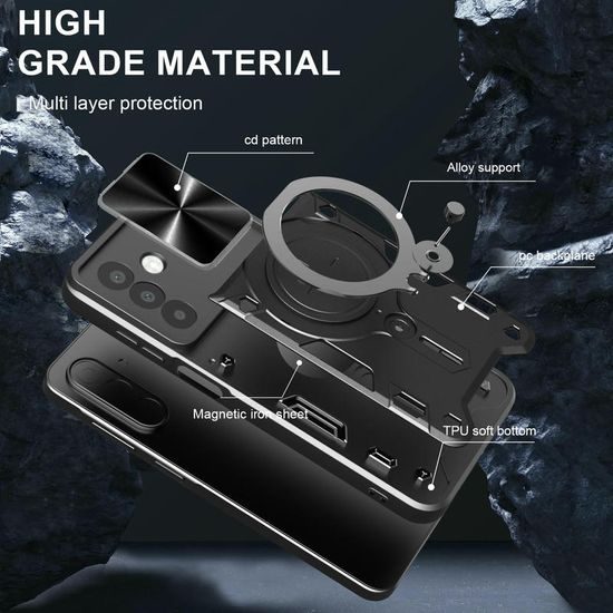 Θήκη Camshield Ring, Samsung Galaxy A17, μαύρη