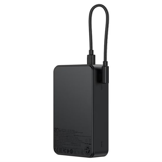 Acefast Powerbank (M29) 20.000 mAh - 2x USB-C + USB-A - met USB-C kabel - 22,5W - Zwart