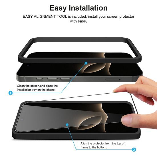 JP Full Pack Σκληρυμένων Γυαλιών, 2x 3D γυαλί με εφαρμοστή + 2x γυαλί για φακό, iPhone Air