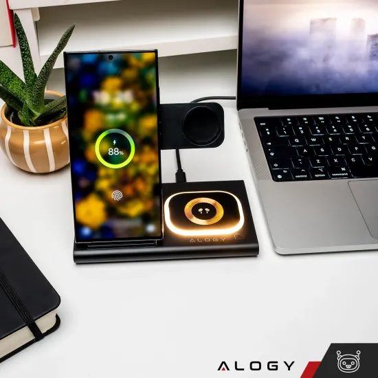 Bezdrátová nabíječka 3v1 pro Samsung, černá