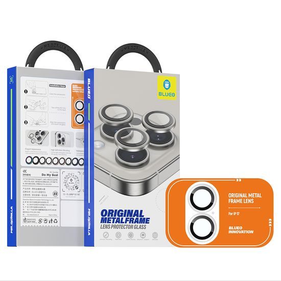 Blueo Original Metal Frame προστατευτικό γυαλί για φακό κάμερας, iPhone 17, έγχρωμο