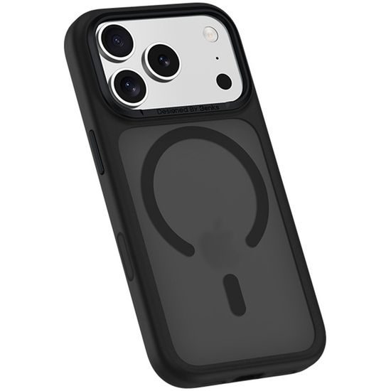 iPhone 17 Pro / 18 Pro vāciņš – Benks Magnetic Mist ar metāla rāmi – melns