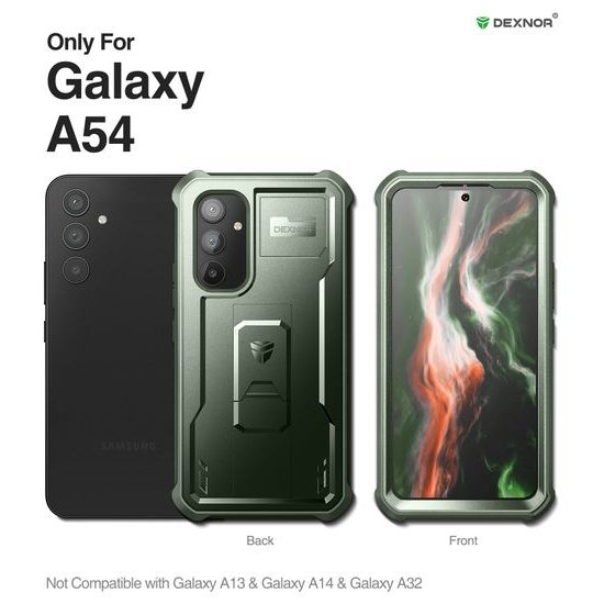 Dexnor 360 Kickstand borító Samsung Galaxy A54, zöld