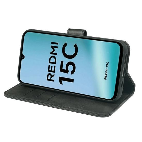 Θήκη Magnet, Xiaomi Redmi 15C, μαύρη