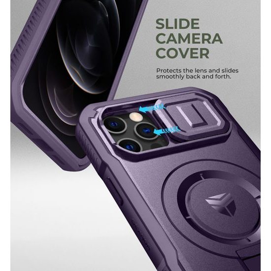 Dexnor MagSafe 360 Kickstand Προστατευτική Θήκη iPhone 12 / 12 Pro, Μωβ