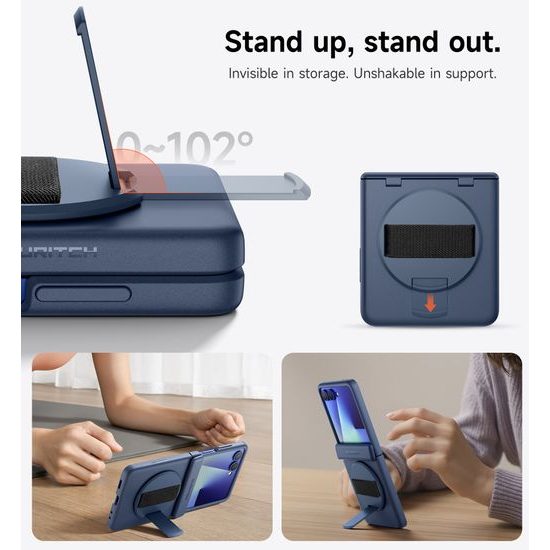 Suritch 360° Kickstand θήκη Samsung Galaxy Z Flip 7, μπλε
