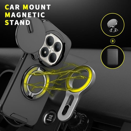 Camslide Stand maska, Xiaomi Redmi Note 15 Pro 5G, crna