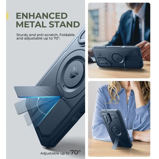 Dexnor MagSafe 360 Kickstand Προστατευτική Θήκη Samsung Galaxy S25 Plus, μπλε