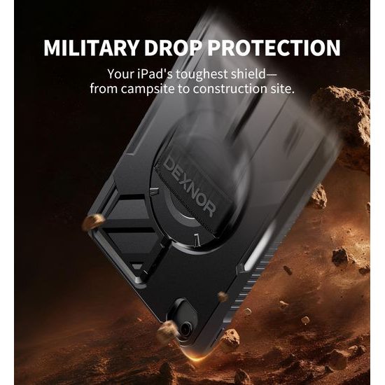Dexnor 360 Περιστρεφόμενη θήκη, iPad Air 11, μαύρη
