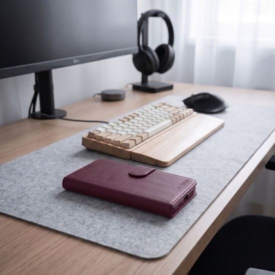 Tech-Protect Wallet θήκη, Xiaomi Redmi Note 17 Pro 5G, μπορντό